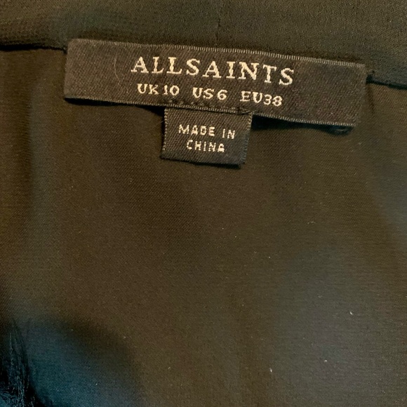 LN ALLSAINTS AVA TIE DRAPE SLEEVELESS TOP. ASYMMETRIC HEM IN BACK. - Picture 5 of 11